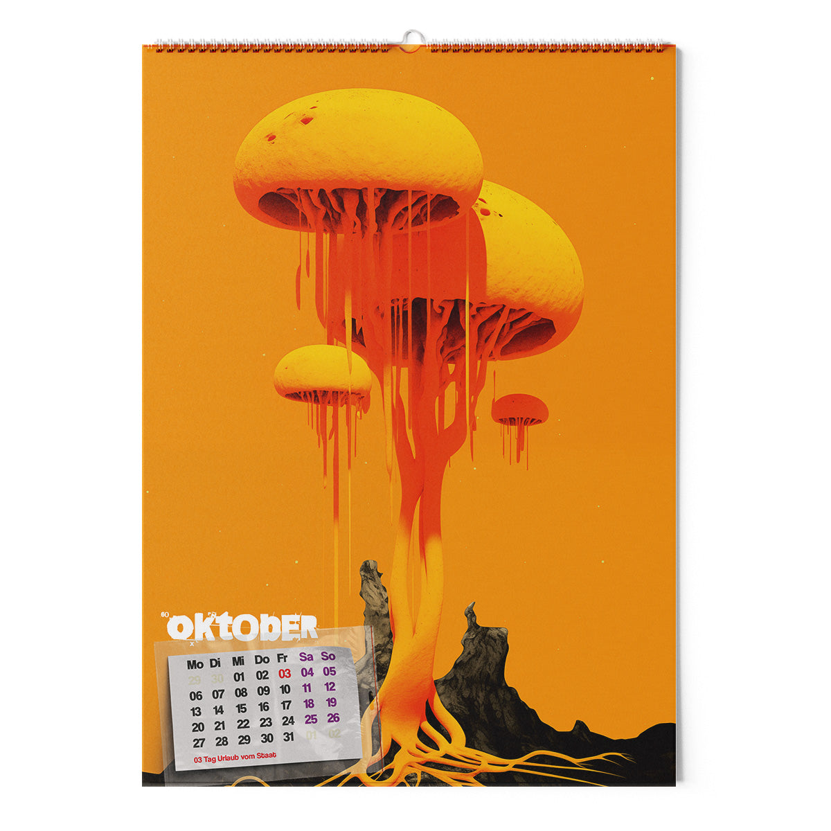 ◤◢ kalender SCHLEIMPILZE 2025 ➽ 04-SOT/ART