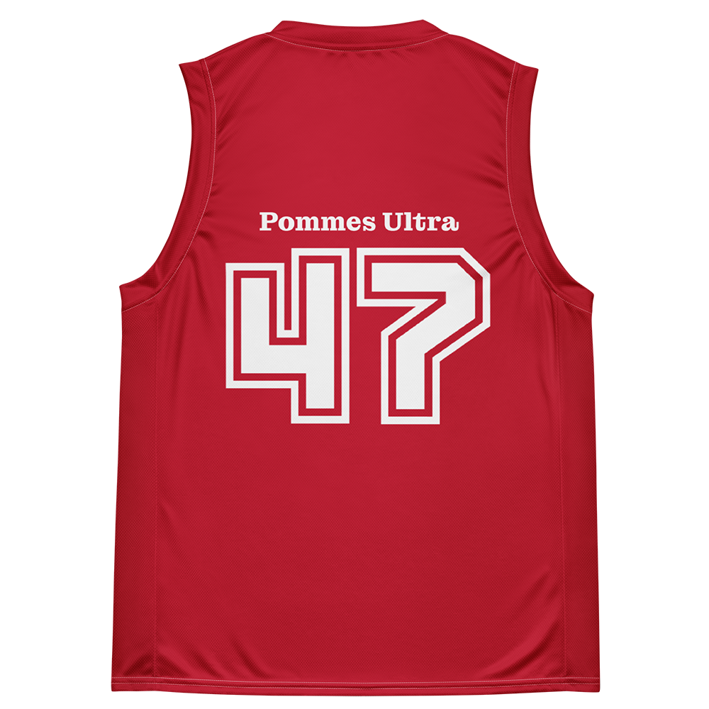 BASKETBALL JERSEY UNISEX ➽ POMMES ULTRA RED