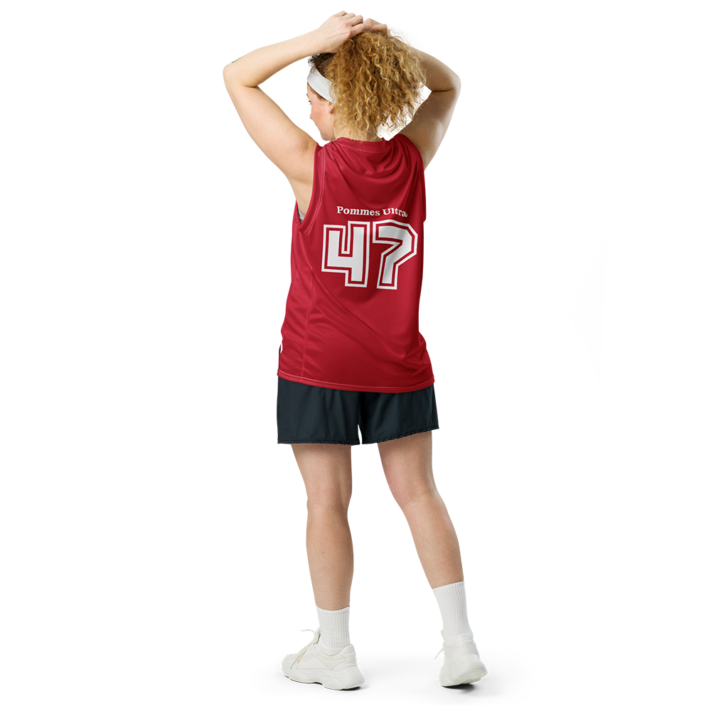 BASKETBALL JERSEY UNISEX ➽ POMMES ULTRA RED