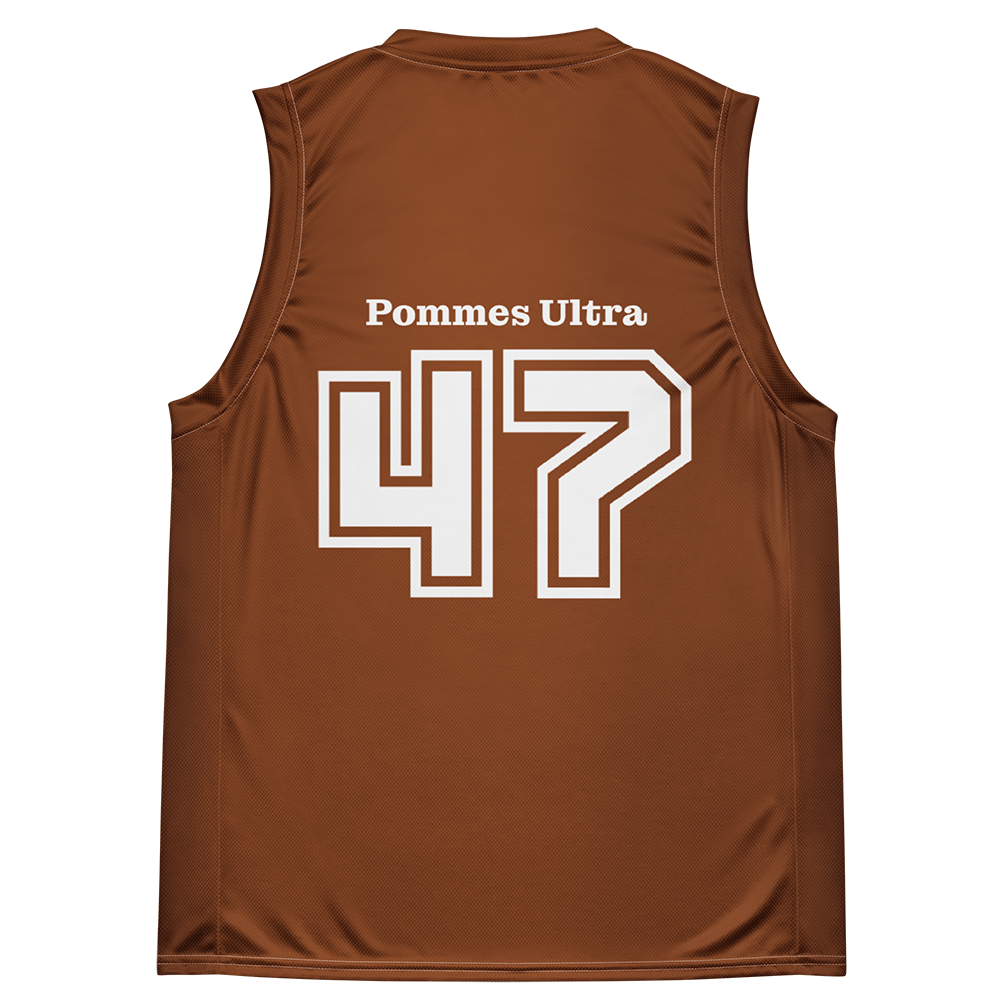 BASKETBALL JERSEY UNISEX ➽ POMMES ULTRA SADDLE BROWN