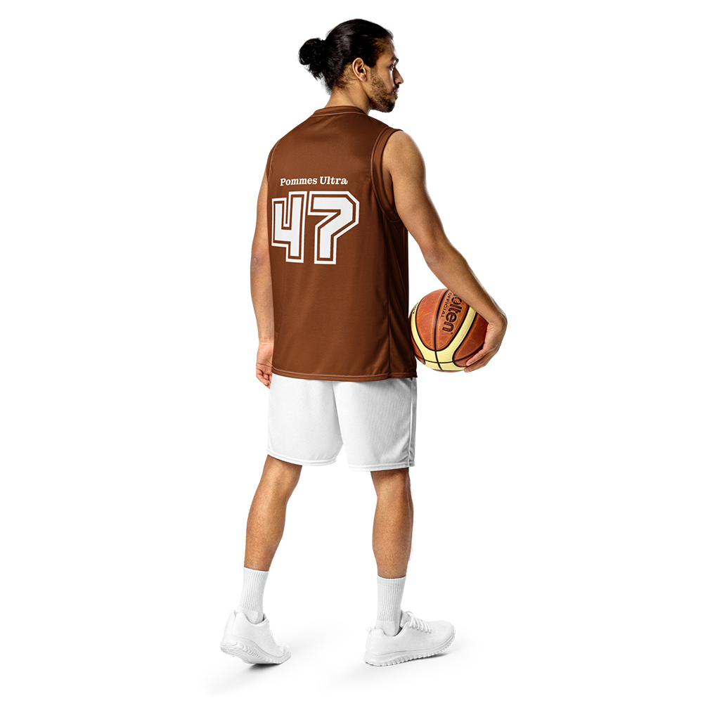 BASKETBALL JERSEY UNISEX ➽ POMMES ULTRA SADDLE BROWN