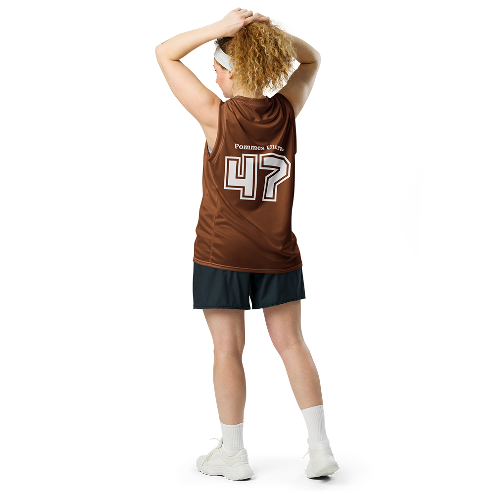 BASKETBALL JERSEY UNISEX ➽ POMMES ULTRA SADDLE BROWN