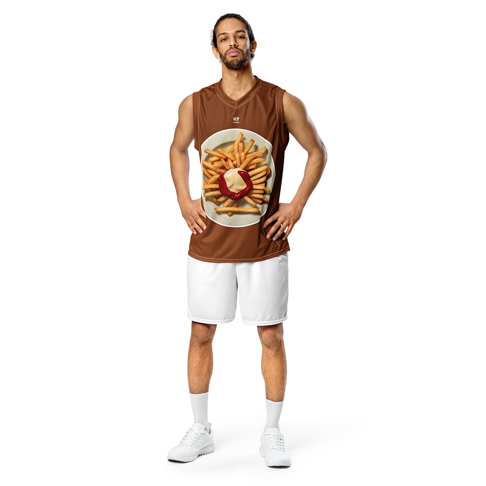 BASKETBALL JERSEY UNISEX ➽ POMMES ULTRA SADDLE BROWN