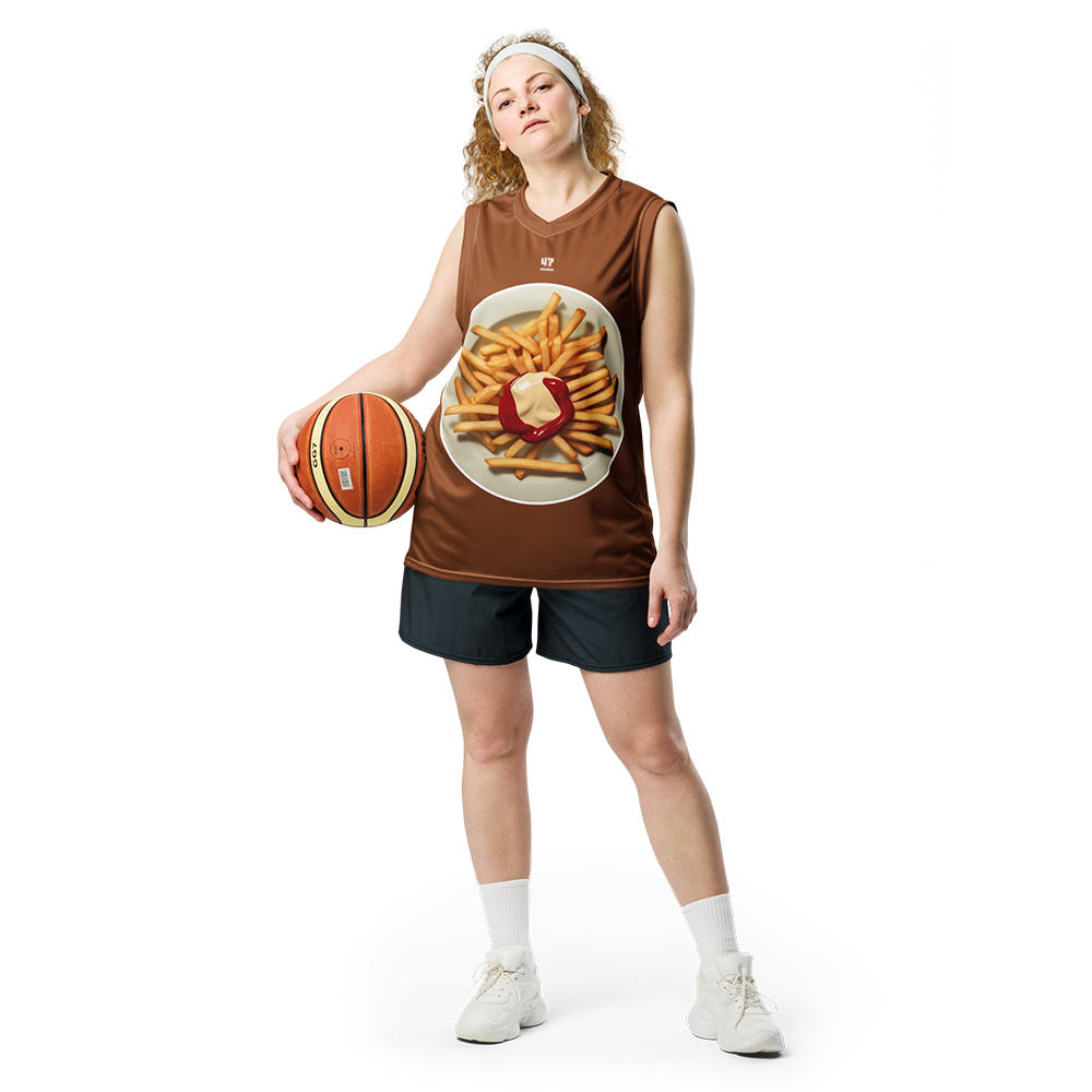 BASKETBALL JERSEY UNISEX ➽ POMMES ULTRA SADDLE BROWN