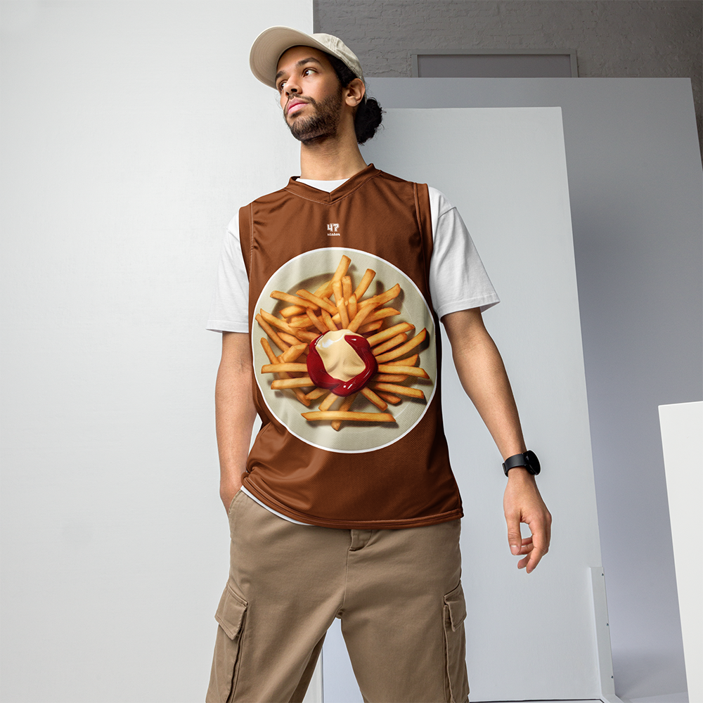 BASKETBALL JERSEY UNISEX ➽ POMMES ULTRA SADDLE BROWN