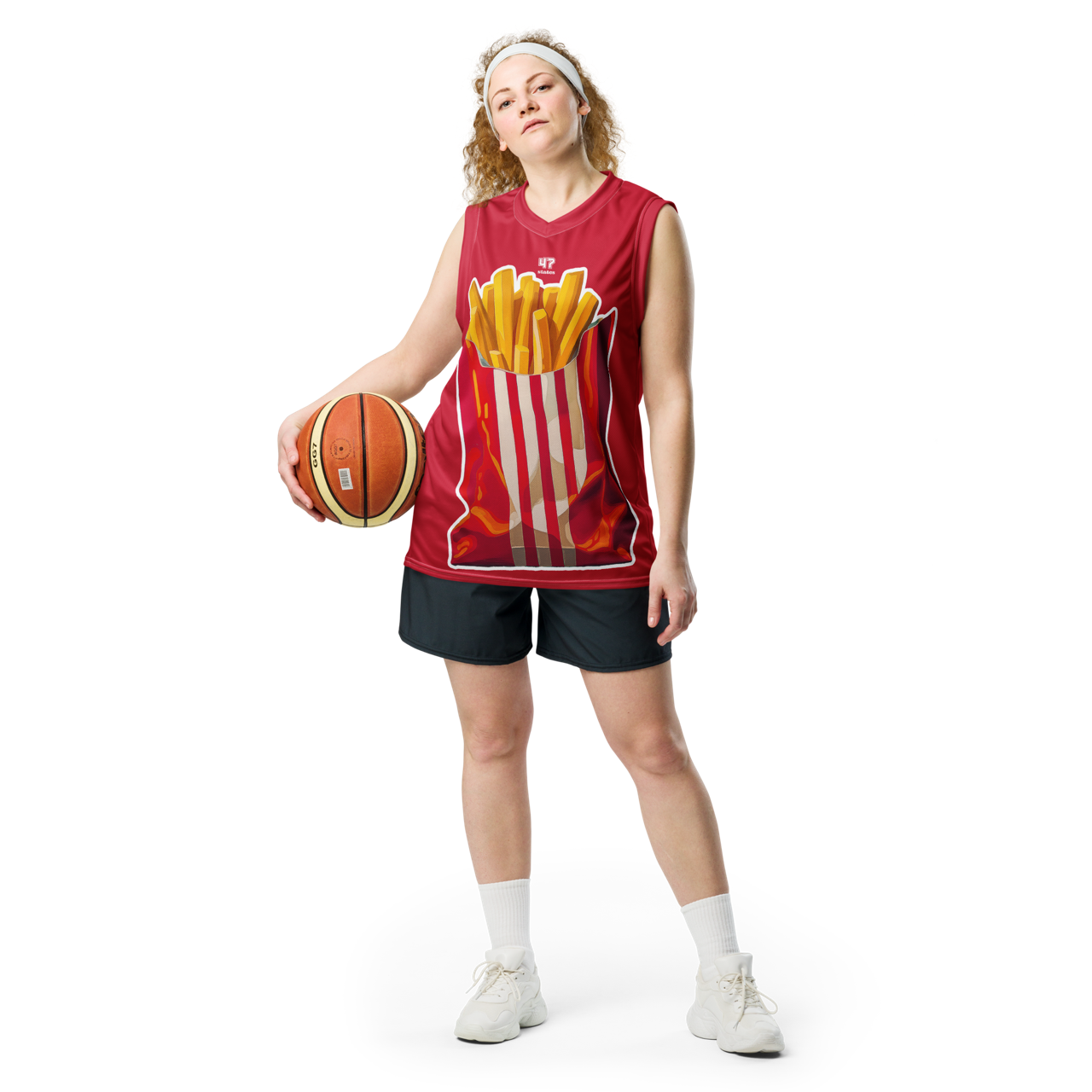 BASKETBALL JERSEY UNISEX ➽ POMMES ULTRA RED