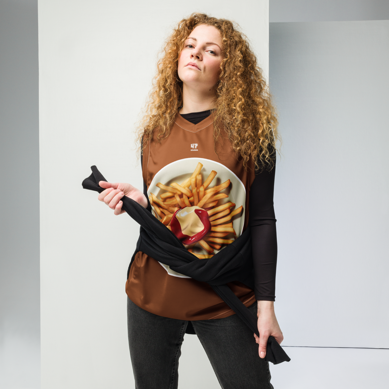 BASKETBALL JERSEY UNISEX ➽ POMMES ULTRA SADDLE BROWN