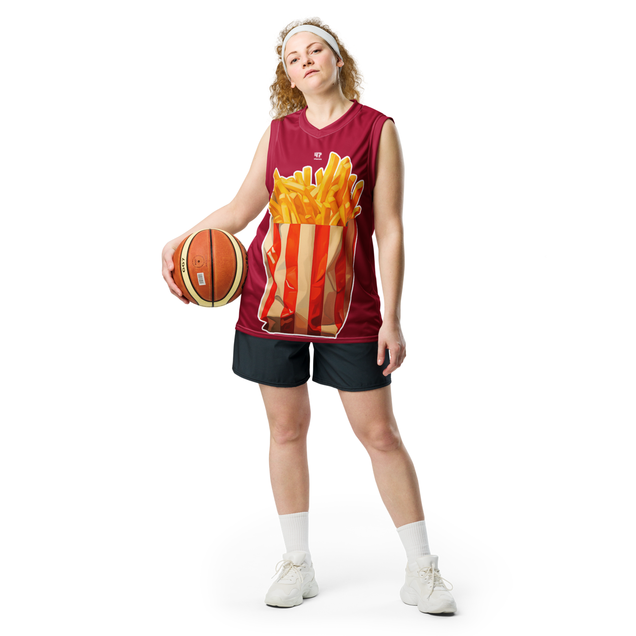 BASKETBALL JERSEY UNISEX ➽ POMMES ULTRA CARMINE