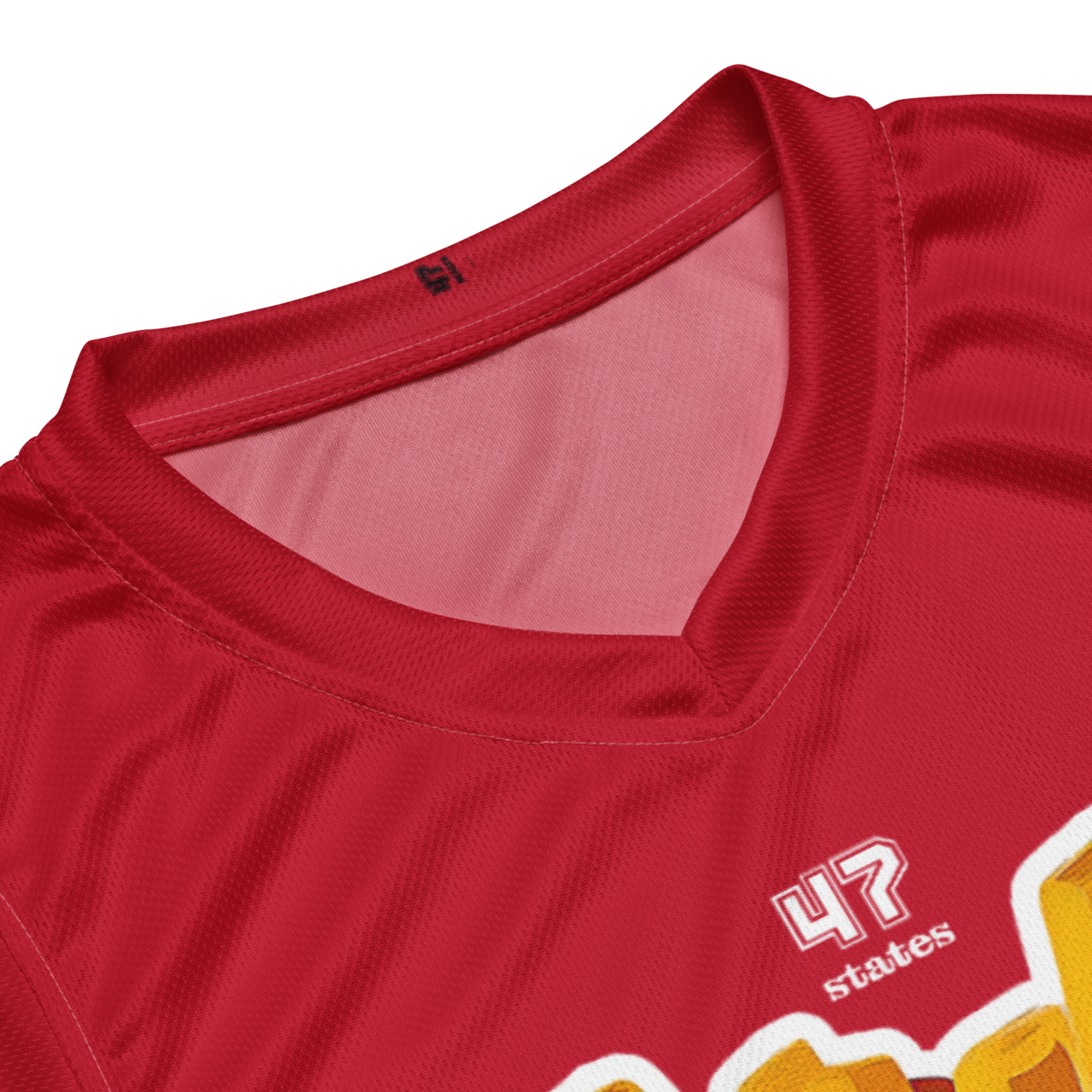 BASKETBALL JERSEY UNISEX ➽ POMMES ULTRA RED