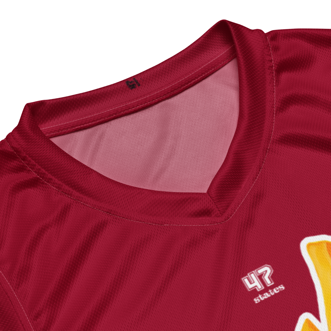 BASKETBALL JERSEY UNISEX ➽ POMMES ULTRA CARMINE