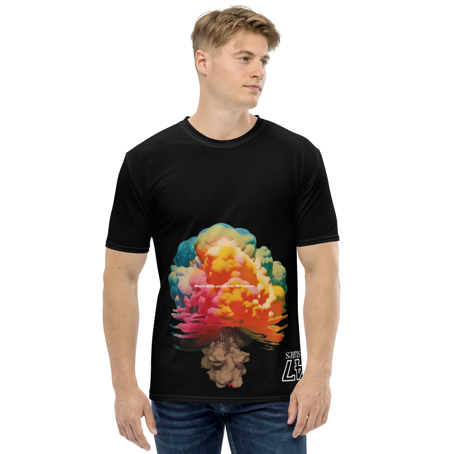 T-SHIRT MALE  ➽ MUSHROOMS | ATOMIC RAINBOW