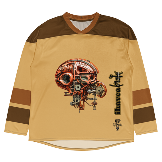 EISHOCKEY SUPPORTER TRIKOT ➽ I HAVE A BRAIN ➽ FAWN