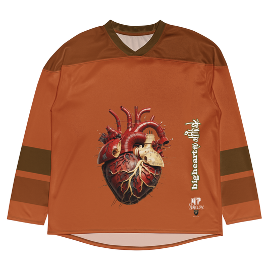 EISHOCKEY SUPPORTER TRIKOT ➽ BIG HEART / NO ATTITUDE ➽ BF854B-SKIN